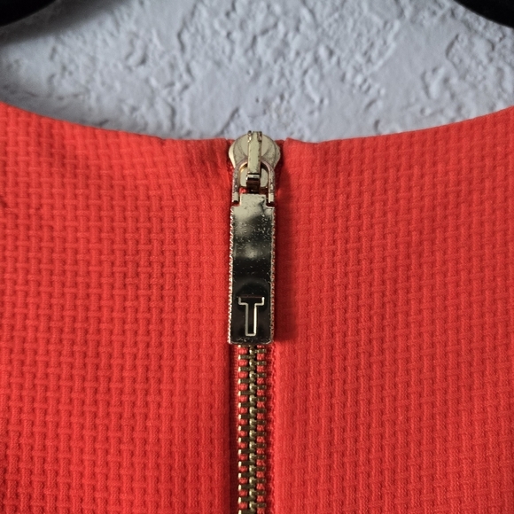 Ted Baker 4 Leea Cold Shoulder Tropical Dress Orange - Picture 3 of 7